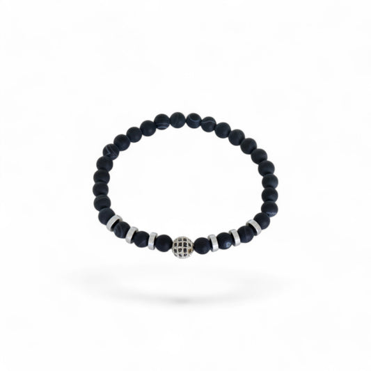 Freyr Black Silver Bracelet