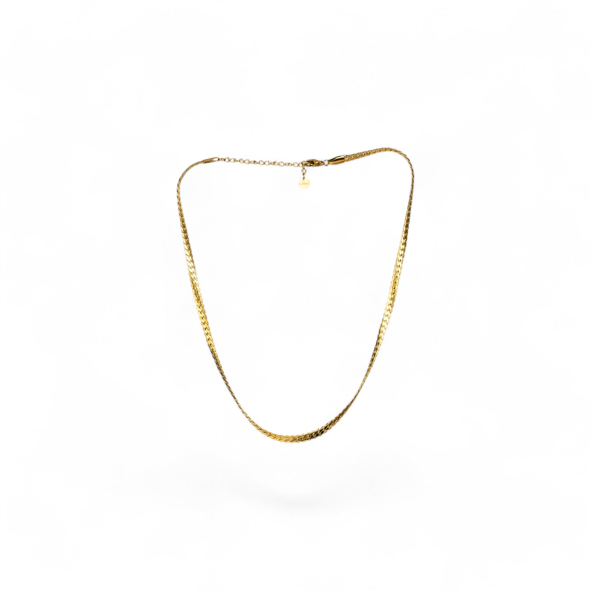 Collar de amante del casillero plano