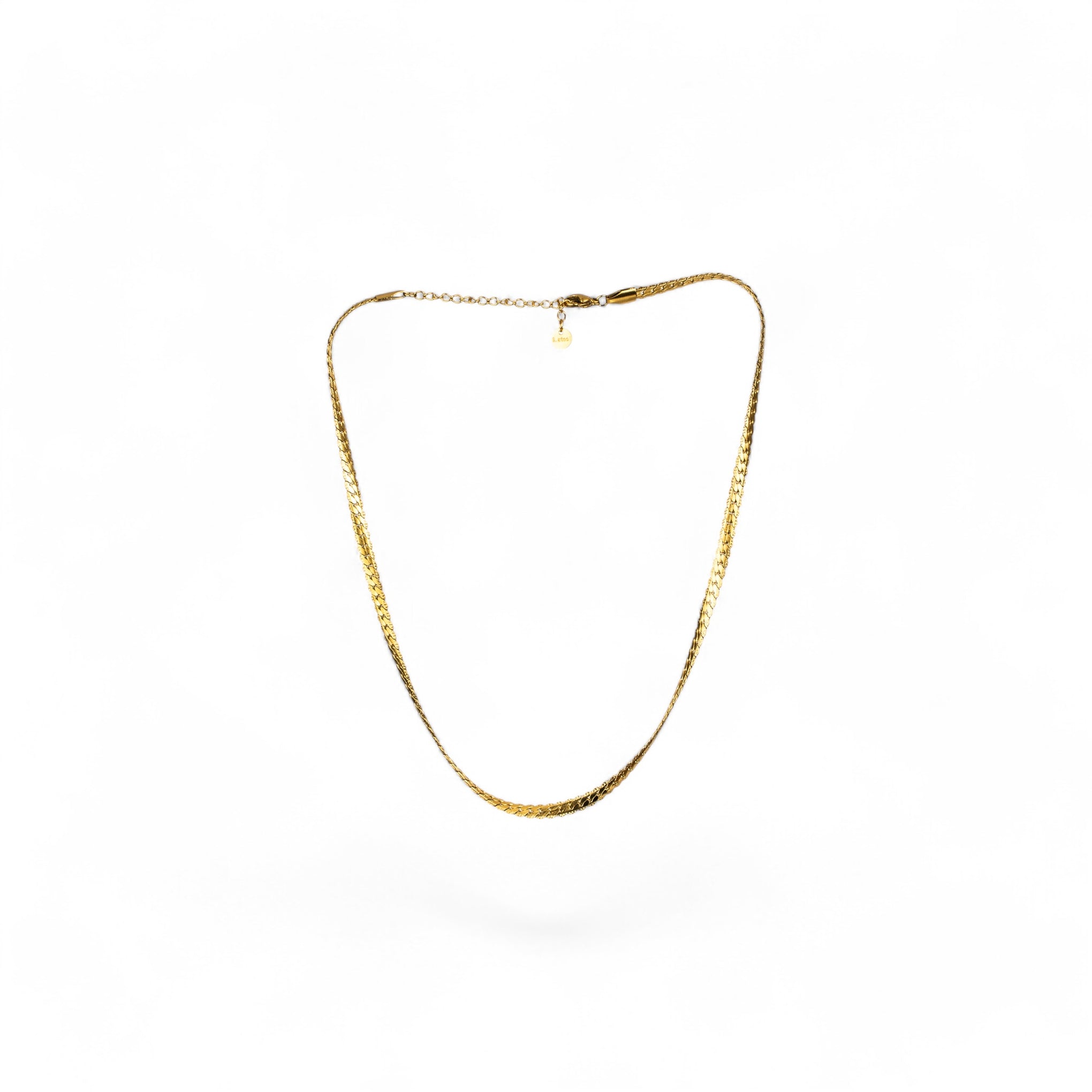Collar de amante del casillero plano