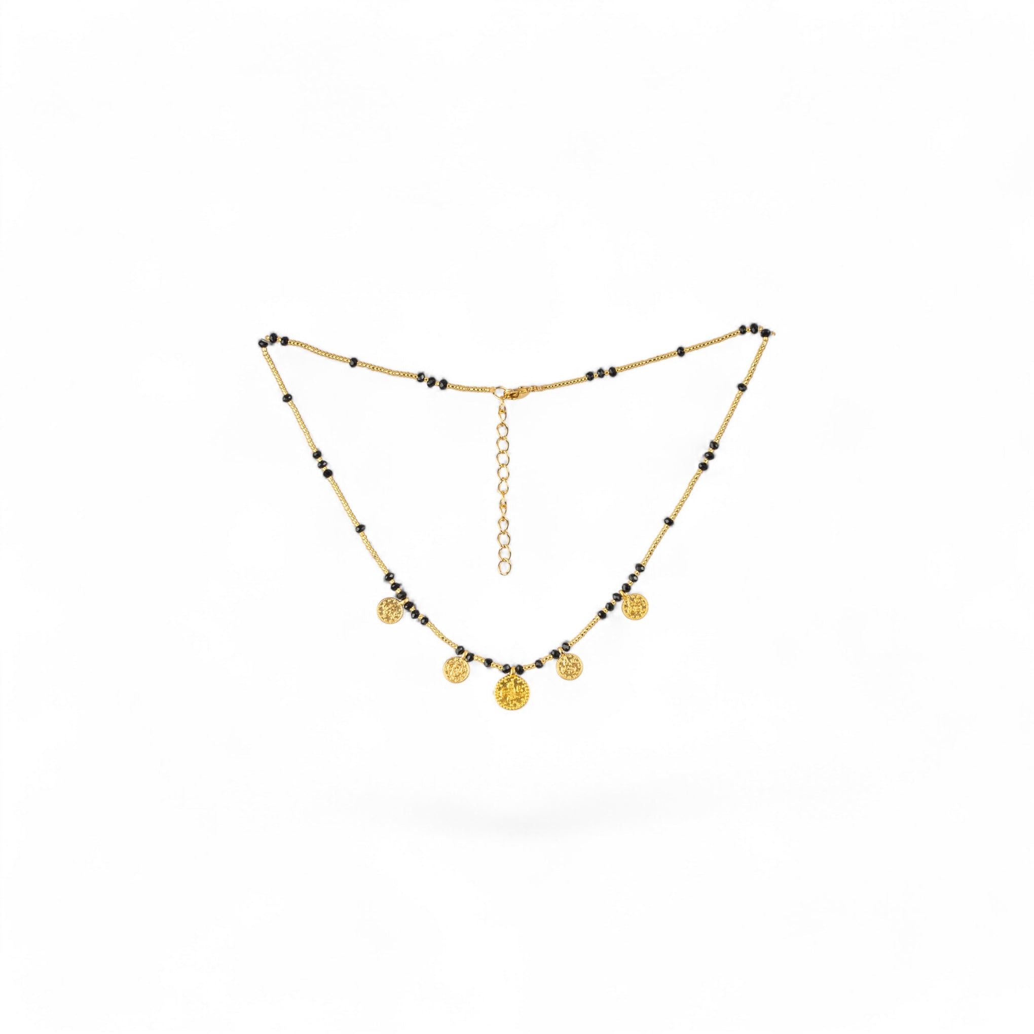 Collar Gold Medals Suerte Negro
