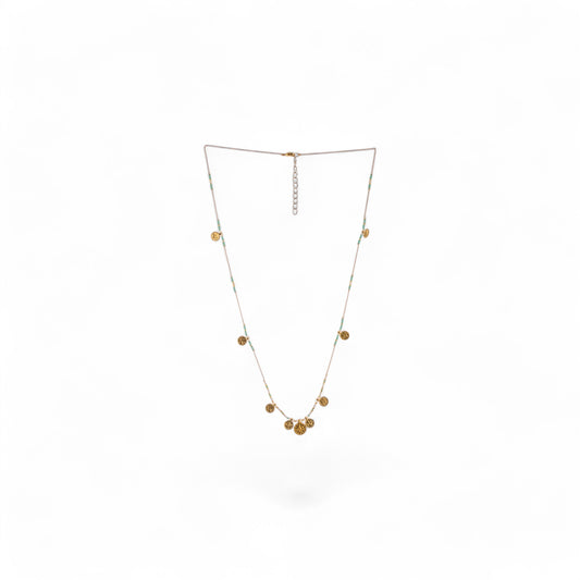 Collar de amantes locos con medallas de oro