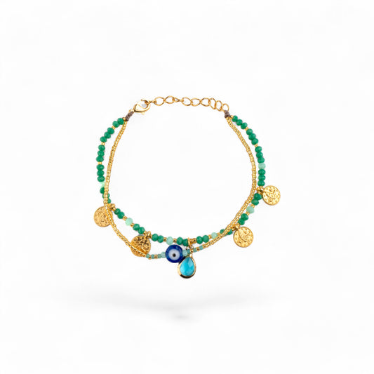 Medals Eyed Coin Bracelet