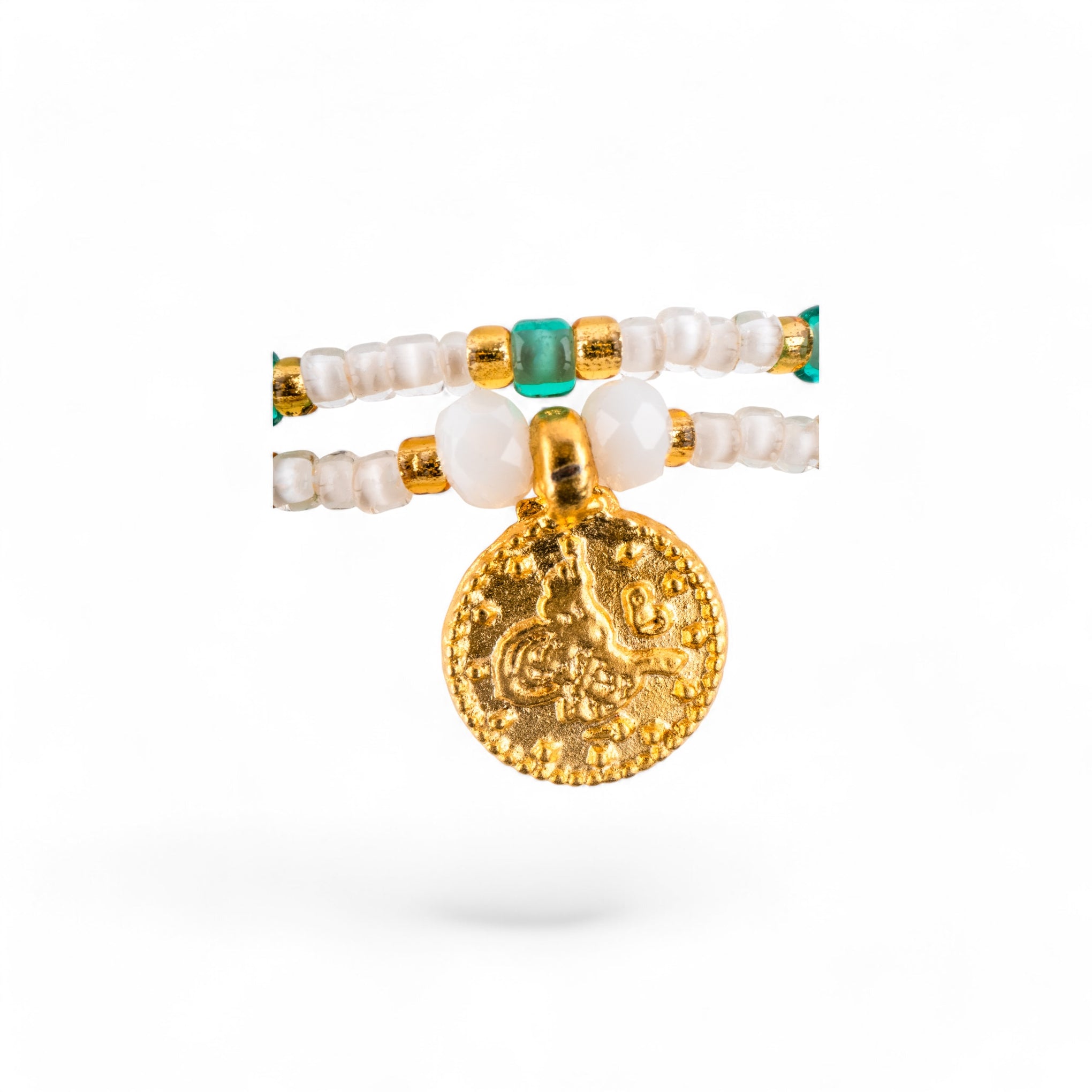 Tobillera Medallas Carnaval Verde