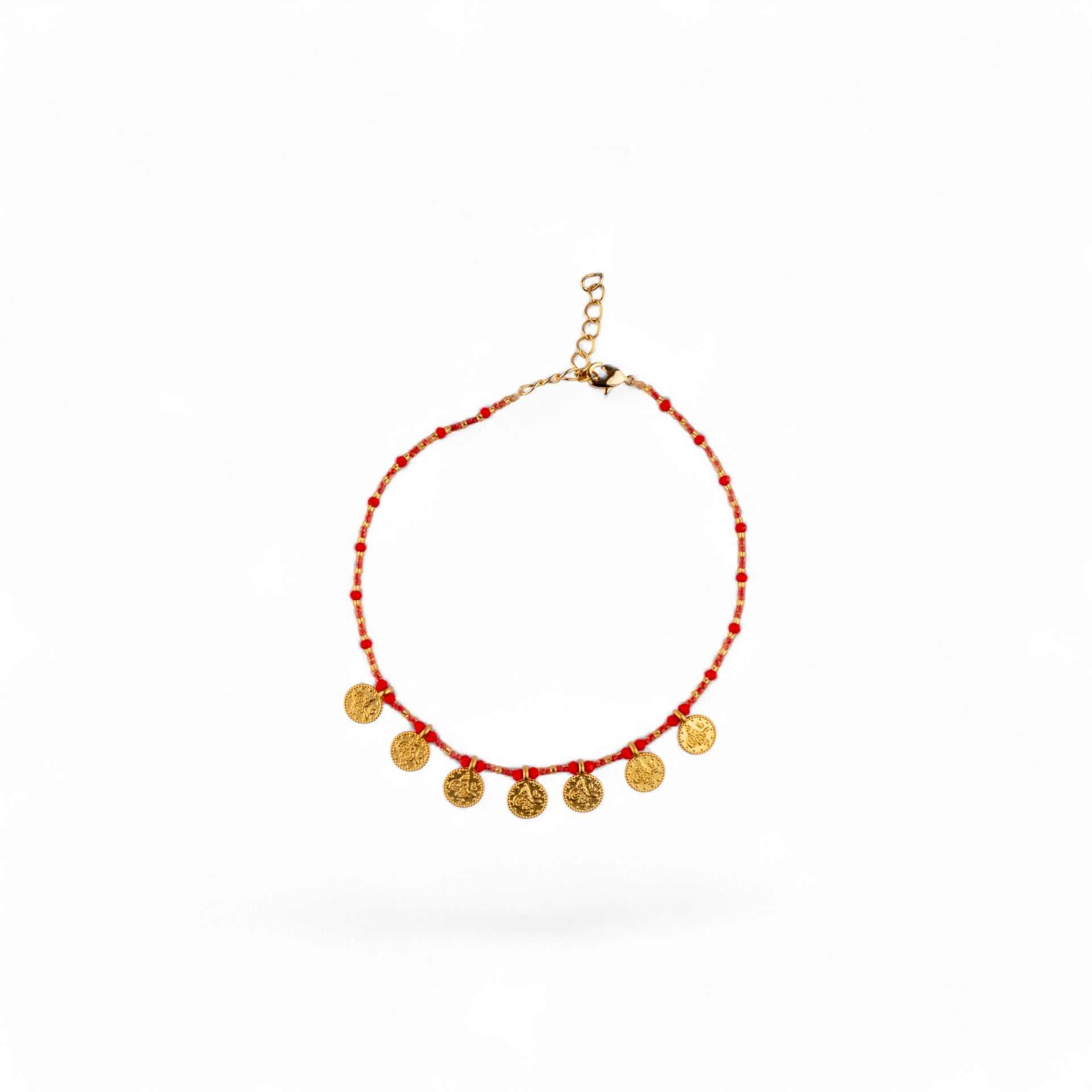 Red Medals Lucky Anklet