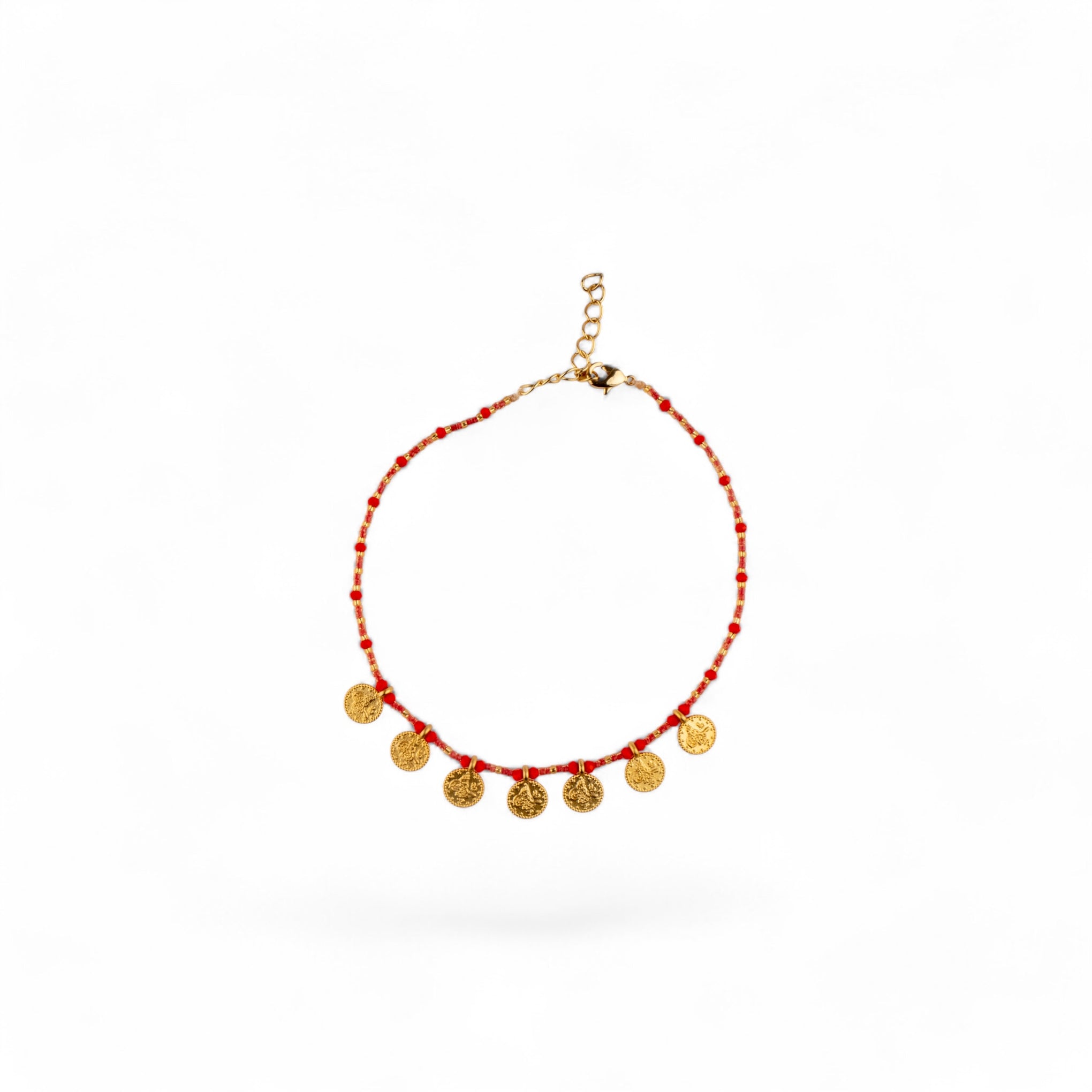 Red Medals Lucky Anklet