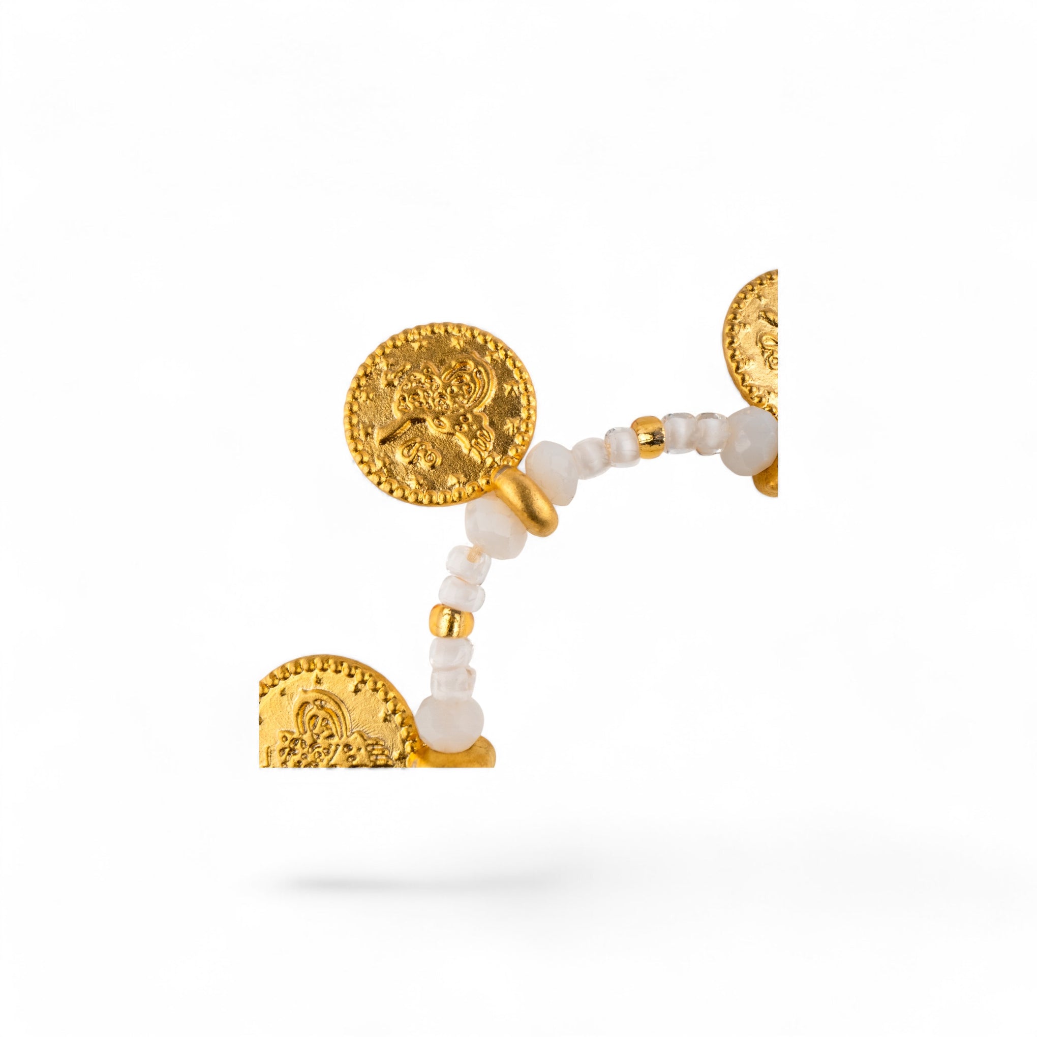 Tobillera Suerte Medallas Coral