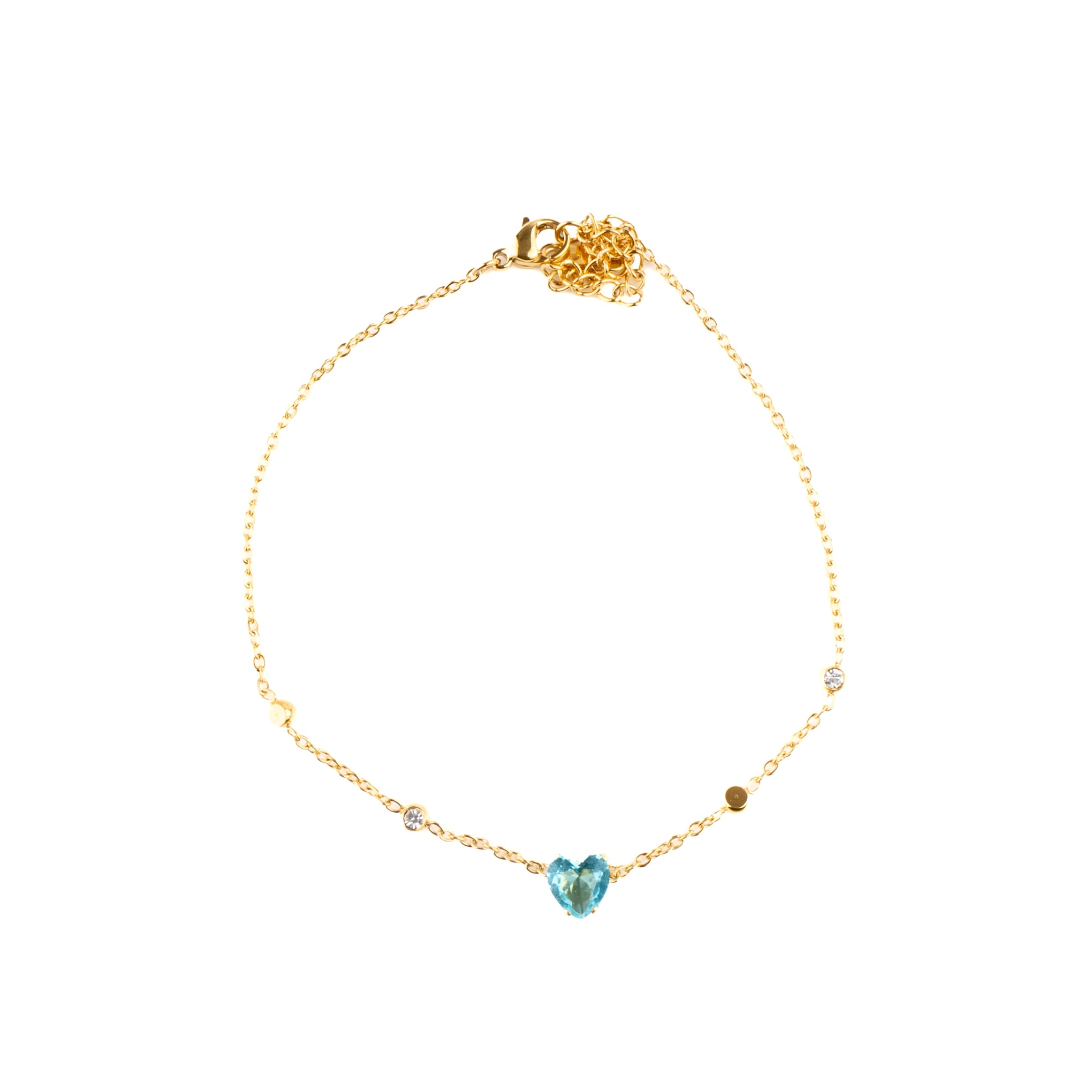 Turquoise Heart Anklet